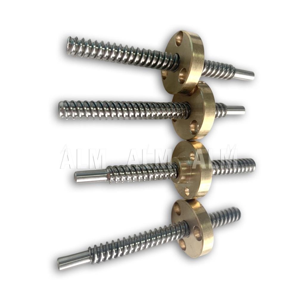 Tr6x4 Right Hand/left Hand Lead Screw with Brass Flanged Nut 